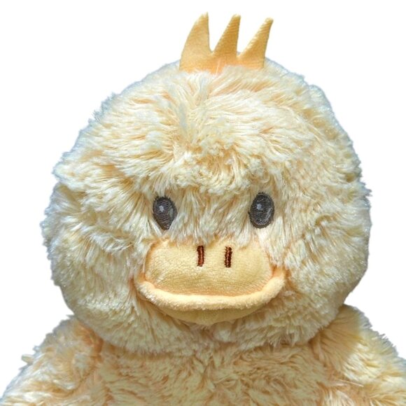 Yellow Duck Plush Easter Stuffed Animal Lovey 11 Inch Stitched Eyes Silver One - Picture 2 of 8